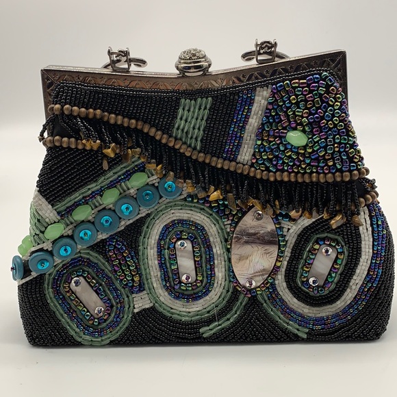 Handbags - Vintage Formal Evening Bag with Beautiful Beaded Design.